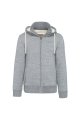 Heren Hoodie met rits Vintage Kariban KV2312 SLUBGREYHEATHER